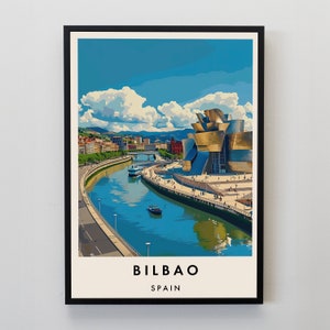 Baguo Reise Poster, Bilbo, Bagelo Geschenk Kunst, Bilbo Reisekunst, Geschenkidee