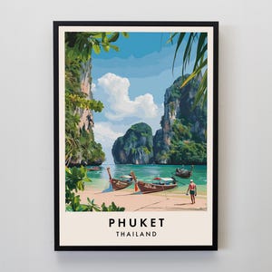 Phuket Travel Print, Wall Art Phuket, Phuket Print, Phuket Poster, Thailand Gift Art, Thailand Travel Art, Thailand Gift