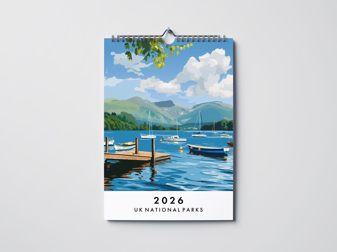 2026 UK National Parks Calendar: Retro Travel Art - Etsy