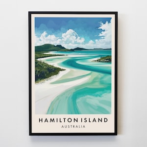 Hamilton Island Travel Print, Wall Art Hamilton Island Poster, Australia Travel Print, Travel Lovers Home Decor Wall Art Travel Poster Gifts