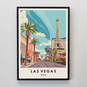 Las Vegas Travel Print, Wall Art Las Vegas, Las Vegas Print, Las Vegas Poster, USA Gift Art, USA Travel Print, USA Poster