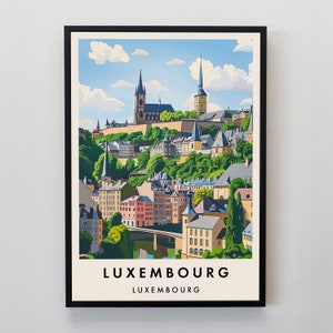 Luxembourg Travel Print, Wall Art Luxembourg, Luxembourg Print, Luxembourg Travel Poster, Luxembourg Gift Art, Luxembourg Travel Art,