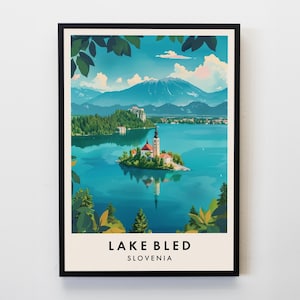 Bleder See Reise Druck, Wand Kunst Bleder See, Bleder See Poster, Slowenien Reise Druck, Reise Liebhaber Wohnkultur Wand Kunst Reise Poster Geschenke