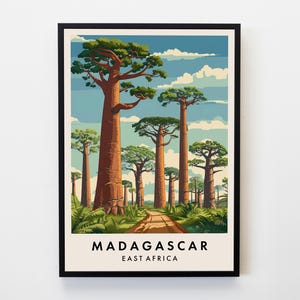 Madagascar Travel Print, Wall Art Madagascar Poster, Africa Travel Print,  Travel Lovers Home Decor Wall Art City Travel Poster Gifts