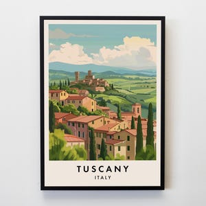 Toskana Reise Poster, Wand Kunst Toskana, Toskana Poster, Italien Reise Print, Reise Liebhaber Wohnkultur Wand Kunst Stadt Reise Poster Geschenke