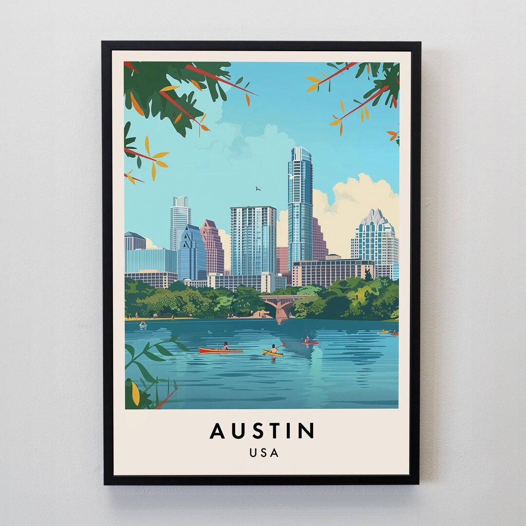 Austin Travel Print, Wall Art Austin Texas, Austin Texas Print, Austin ...