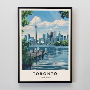 Impresión de viaje a Toronto, Arte mural de Toronto, Impresión de Toronto, Póster de Toronto, Arte de regalo de Canadá, Arte de viaje de Canadá, Regalo de Canadá