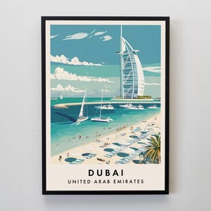 Dubai Travel Print, Wall Art Dubai, Dubai Print, Dubai Poster, Dubai Gift Art, Dubai Travel Art, Dubai Gift