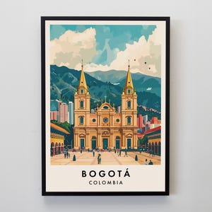Bogota Travel Print, Wall Art Bogota, Bogota Poster, Columbia Gift, Columbia Poster, South America Travel Print, Travel Lovers Gift Wall Art