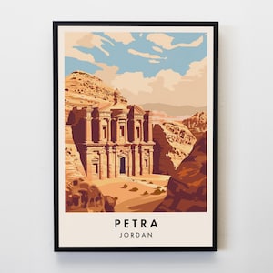 Petra Travel Print, Wall Art Petra, Petra Poster, Jordan Travel Print, Jordan Travel Lovers Home Decor Wall Art City Travel Poster Gifts