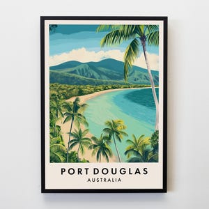 Port Douglas Travel Print, Wall Art Port Douglas Poster, Australia Travel Print, Travel Lovers Home Decor Wall Art City Travel Poster Gifts