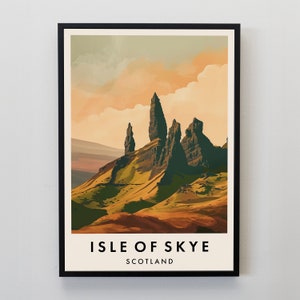 Isle of Skye Travel Print, Wall Art Scotland, Isle of Skye Print, Isle of Skye Poster, Scotland Art, Scotland Travel Art, Scotland Gift