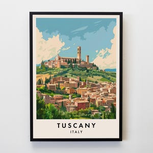 Toskana Reise Poster, Wand Kunst Toskana, Toskana Poster, Italien Reise Print, Reise Liebhaber Wohnkultur Wand Kunst Stadt Reise Poster Geschenke