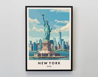 New York Travel Print, Wall Art New York, New York Print, New York Poster, New York Gift Art, New York Travel Art, New York Gift