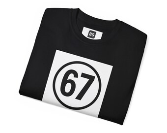 Racing Number 67 Car Enthusiast Tee | Garage Automotive Silhouette