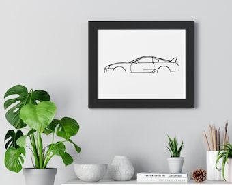 Supra Mk4 Silhouette Poster: JDM Car Enthusiast Wall Art