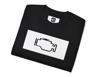 Check Engine Light CEL MIL Car Enthusiast Tee | Garage Automotive Silhouette