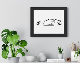 Supra Mk5 Silhouette Poster: Automotive Wall Art