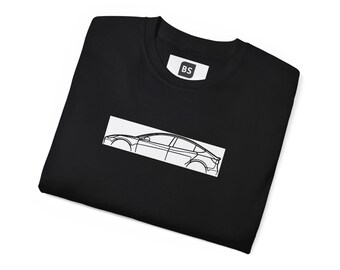 Tesla Model 3 Outline Tee, Car Enthusiast Unisex Shirt