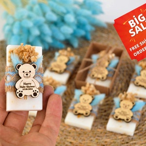 20 pezzi o più SPEDIZIONE GRATUITA Regali unici fatti a mano per baby shower, regali per ospiti personalizzati all'ingrosso per neonati, bomboniere con sapone profumato, regalo per neonati