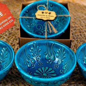 20 pezzi o più SPEDIZIONE GRATUITA Bomboniere per piastrelle per ciotole nuziali per gli ospiti, sfuse, bomboniere personalizzate per matrimoni rustici, bomboniere, scatole per caramelle Boho