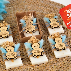 20 pezzi o più SPEDIZIONE GRATUITA Regali unici fatti a mano per baby shower, regali per ospiti personalizzati all'ingrosso per neonati, bomboniere con sapone profumato, regalo per neonati
