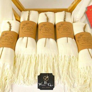 20 pcs or more FREE SHIPPING Ivory Pashmina Shawl,Ivory Personalized Shawl,Bridal Pashmina Scarf,Bridesmaid Shawl Wrap,Wedding Guest for