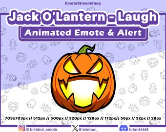 Laughing Jack O'Lantern Animated Emote & Alert (Digital Download)
