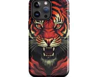Tough Case for iPhone with a tiger image