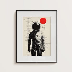 Astronauta / Vintage / Carta opaca o pannello Forex