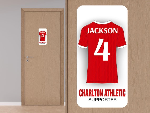 Personalised Charlton Athletic Style Door Sign, Personalise 24/25