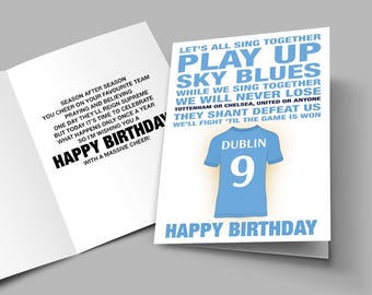 Personalised Blackburn Rovers Fan Football Birthday Card - Unofficial Fan Card By Stampmark78