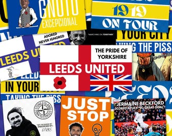 Leeds Inspired FAN Football ULTRA Stickers X50