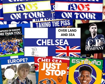 Chelsea Inspired FAN Football ULTRA Stickers X50