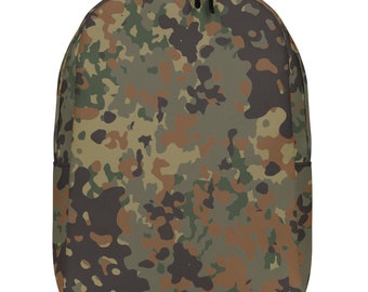 Flecktarn Camo German Army Camouflage Mimetic Tactical Minimalist Backpack