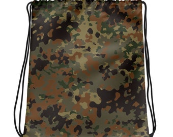 Flecktarn Camo German Army Camouflage Mimetic Tactical Drawstring bag