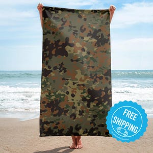 Flecktarn Camo German Army Camouflage Mimetic Tactical Towel