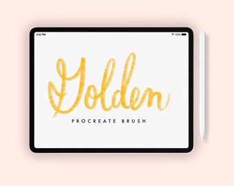 Golden Procreate Brush