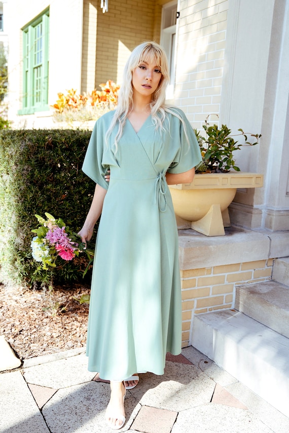 knee length dresses for ladies Mint Breeze Gown | Liylah main image 1