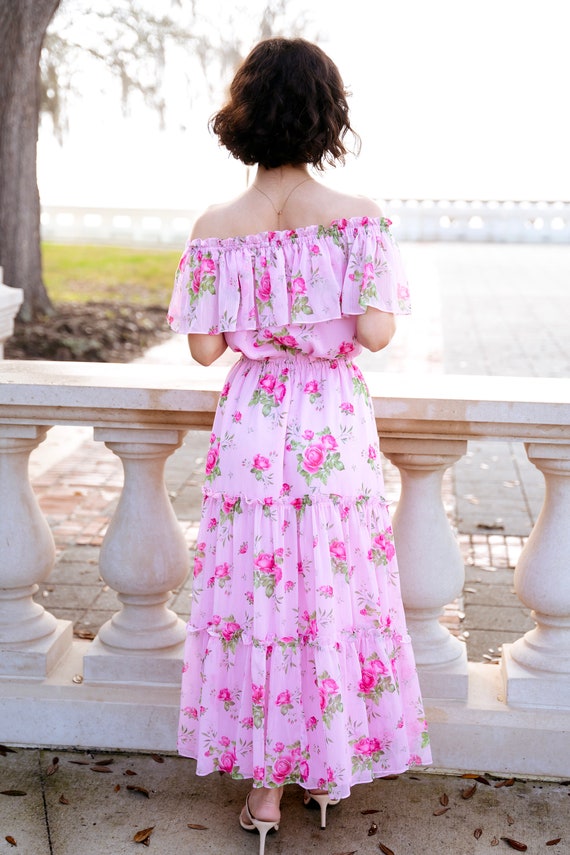 chinese dress ladies Tess Floral Off-The-Shoulder Formal Dress main image 1