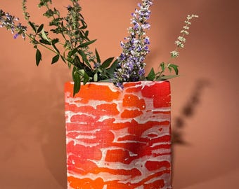 Flowscape Vase - Ember | Handmade Porcelain Vase | Modern Sculptural Floral Vessel