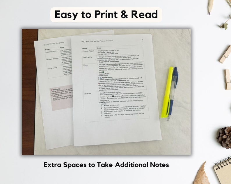 Realtor Notes Real Estate Agent License Studies With Cornell Style Notes in 16 Days ...