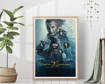 Pirates of the Caribbean Dead Men Tell No Tales (2017) Epic Adventure ship treasure Movie Poster cover film print art alternative artwork