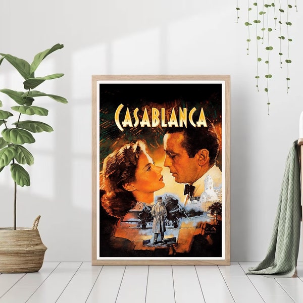 Casablanca (1943)  Classic romance retro  love romantic Movie Poster cover film print art alternative artwork minimal