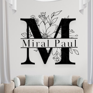 Floral Split Monogram svg/Png Floral Letter SVG Floral Monogram SVG Bundle Floral Alphabet Svg Flourish Alphabet Clipart Alphabet Svg/Png
