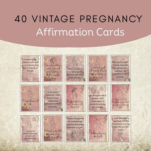 40 Printable baby shower Birth Affirmation cards for mom to be Positive Affirmation Cards for Pregnant Women Birth affirm cards gift for mom