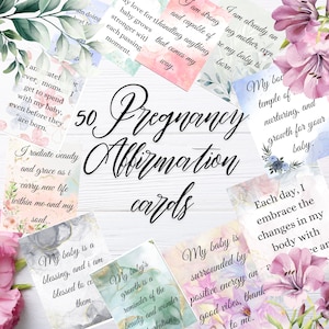50 Printable Birth Affirmations Cards for Pregnant Women, stress relief,  birth pregnancy mantra, doula affirmations, Natural Labour & Birth