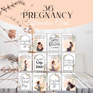 36 Printable baby shower Birth Affirmation cards for mom to be Positive Affirmation Cards for Pregnant Women Birth affirm cards gift for mom