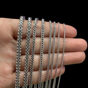 10k Real White Gold Franco Bracelets, Diamond Cut  Wheat Bracelet for Men, White Gold Chain Link Bracelets, Ladies Gold Bracelet