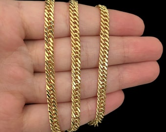 Bracciale Cubano A Cordolo Da 10 Carati Completamente Solido In